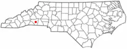 Location of Forest City, North Carolina