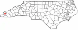 Location in North Carolina