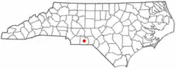 Location within the state of North Carolina