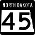 North Dakota Highway 45 marker