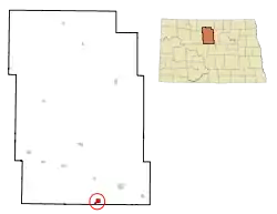 Location of Kief, North Dakota