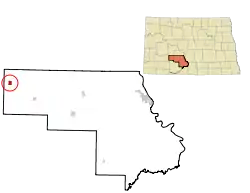 Location of Hebron, North Dakota