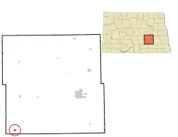 Location of Streeter, North Dakota