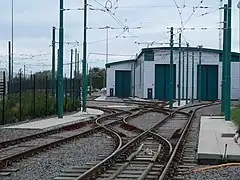 Indoor maintenance facilities at the depot