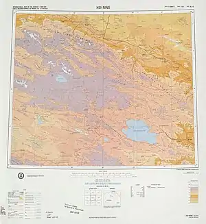 Map of East Qaidam