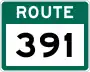 Route 391 marker