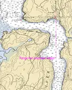 The range as it appears on NOAA Chart 13296