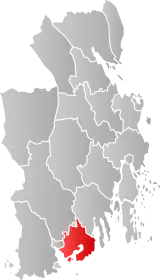 Tjølling within Vestfold