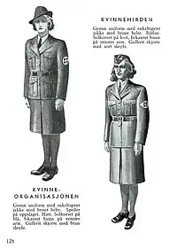 Uniform of the female hird, Kvinnehirden.