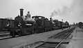 NS 1708 and NS 1798 with a train to Alkmaar at Hoorn station. (13-03-1938)