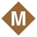 Brown M diamond bullet 1986–2005