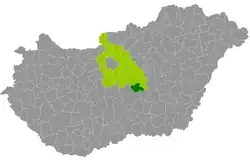 Nagykőrös District within Hungary and Pest County.