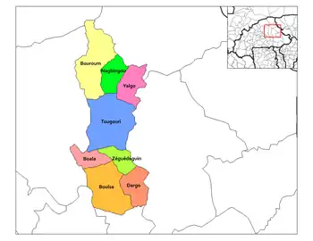 Bouroum Department location in the province