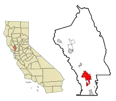 Location in Napa County and the state of California