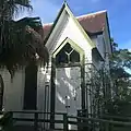 Narthex with cathedral style windows