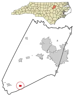 Location in Nash County and the state of North Carolina.