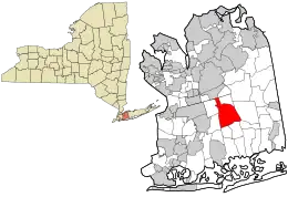 Location in Nassau County and the state of New York