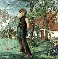 Old Man and Young Girl in the Garden