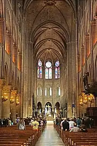 Nave of Notre-Dame de Paris, 122 meters long