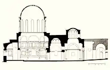 Section of the katholikon of the Nea Moni of Chios