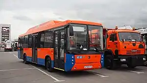 NefAZ-5299 CNG bus, more than 100 such buses are worked in city since 2015