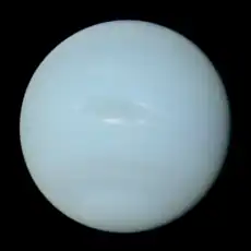 Planet Neptune image by Voyager 2, 1989