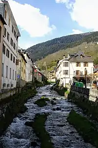 The Nere River (Arriu Nere) as it passes through Vielha before emptying into the Garonne