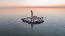 Aerial View of New Point Comfort Lighthouse, October 2016