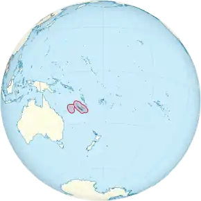 Location of New Caledonia