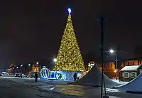 New Year tree on the square