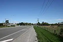 State Highway 1 at the turn off to Leithfield Beach