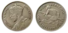 A coin with the King's profile