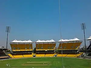 Newly renovated stands with fabric tensile roofs