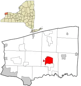 Location in Niagara County and the state of New York