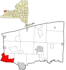 Location in Niagara County and the state of New York.