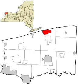 Location in Niagara County and the state of New York.