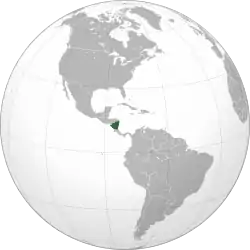 Nicaragua (orthographic projection)