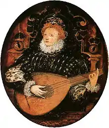 Elizabeth I playing the lute c. 1580