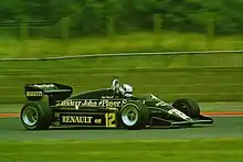 Mansell in his 94T at the 1983 British Grand Prix