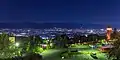 A night view of Kōfu Basin and Yamanashi city, from Fuefuki River Fruit Park