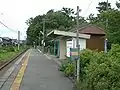 A view of the station platform and track.