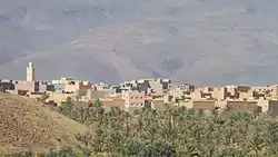 Oasis of palm trees in N'Kob, near the village of Ait Ouallal