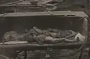 Children's corpses collected on a wagon in Samara, 1921