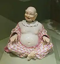 Pagod, based on Asian figures of Budai, an example of Chinoiserie; by Johann Joachim Kändler; c.1765; hard paste porcelain; Metropolitan Museum of Art