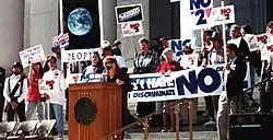 Opponents of Colorado's Amendment 2 at a rally sponsored by the National Organization for Women