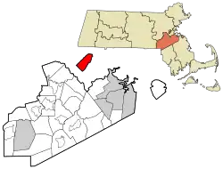 Location as an exclave of Norfolk County in Massachusetts