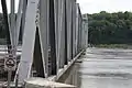 Bridge during June 2008 Midwest floods. Normally, there is about 20 feet clearance below the bridge.