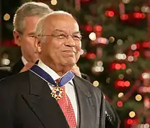 Norman Francis, president of Xavier University of Louisiana, receives Presidential Medal of Freedom, 2006