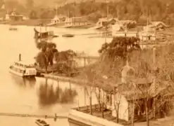 Boathouse Row from the Water Works (c. 1873-74)