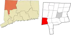 Kent's location within the Northwest Hills Planning Region and the state of Connecticut